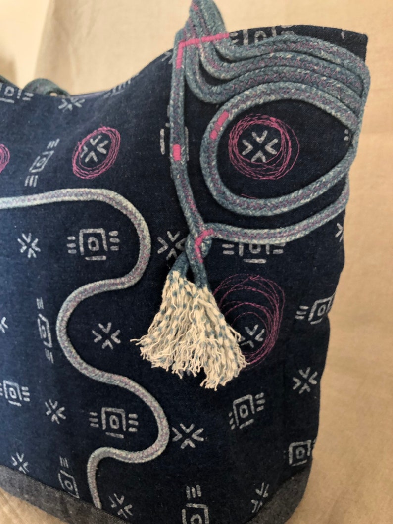 Denim Rope Bag