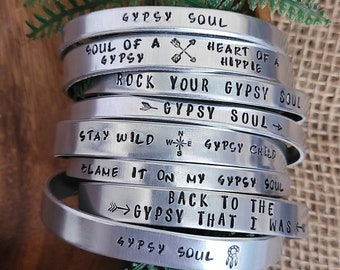 Gypsy cuff | Hand stamped
