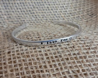 I can do hard things cuff, Dainty jewelry, Tiny cuff