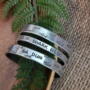 Shark week cuff | Shark jewelry | Ba dum bracelet