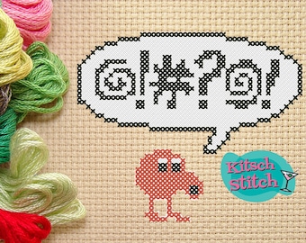 Digital Download - Cross Stitch - PDF Pattern - 14 Count - Game Over ...