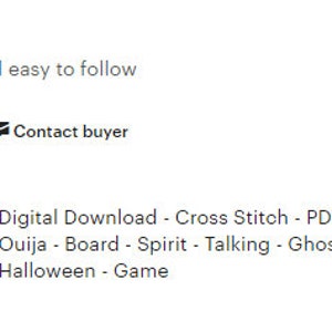 Digital Download - Cross Stitch - PDF Pattern - 14 Count - Ouija ...