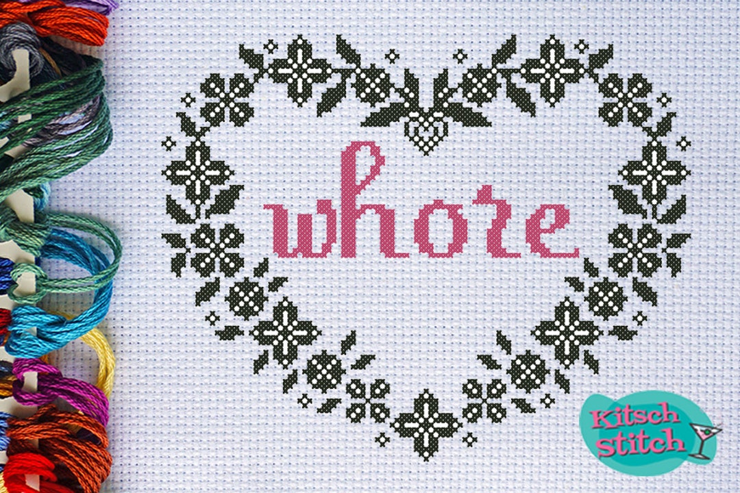 Digital Download - Cross Stitch - PDF Pattern - 14 Count - Whore ...