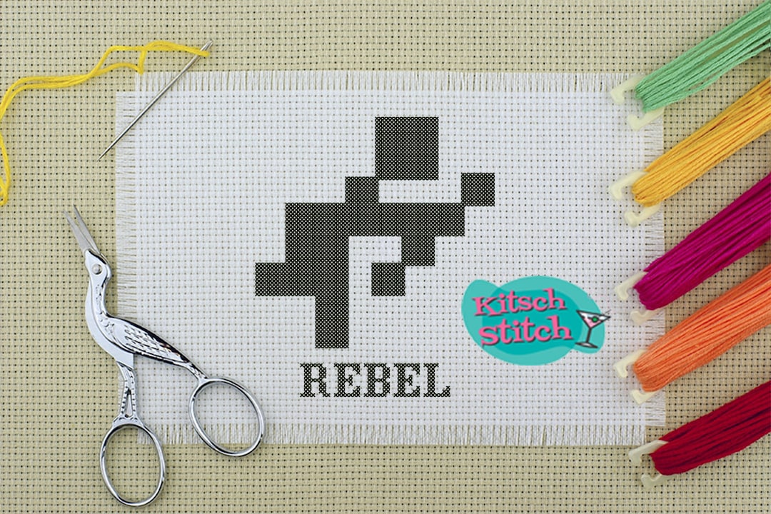 Digital Download - Cross Stitch - PDF Pattern - 14 Count - Rebel ...