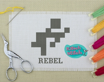 Digital Download - Cross Stitch - PDF Pattern - 14 Count - Game Over ...