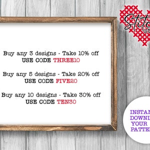 Digital Download - Cross Stitch - PDF Pattern - 14 Count - Stitch Chart ...