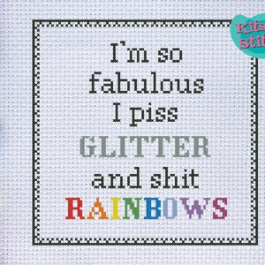 Digital Download - Cross Stitch - PDF Pattern - 14 Count - I'm so ...