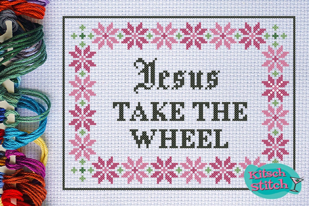 Digital Download - Cross Stitch - PDF Pattern - 14 Count - Jesus Take ...
