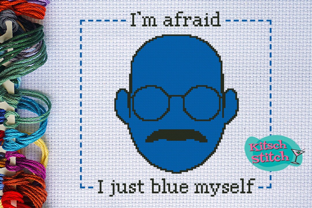 Digital Download - Cross Stitch - PDF Pattern - 14 Count - I'm Afraid I ...