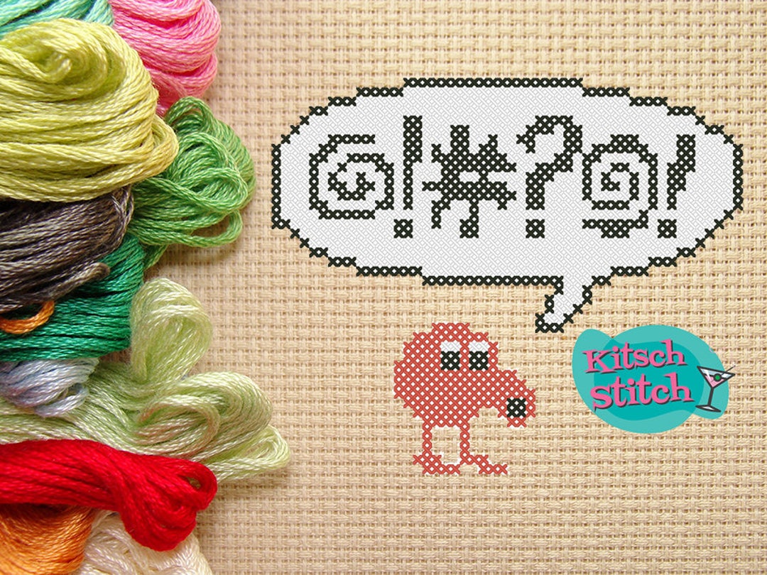 Digital Download - Cross Stitch - PDF Pattern - 14 Count - Qbert ...