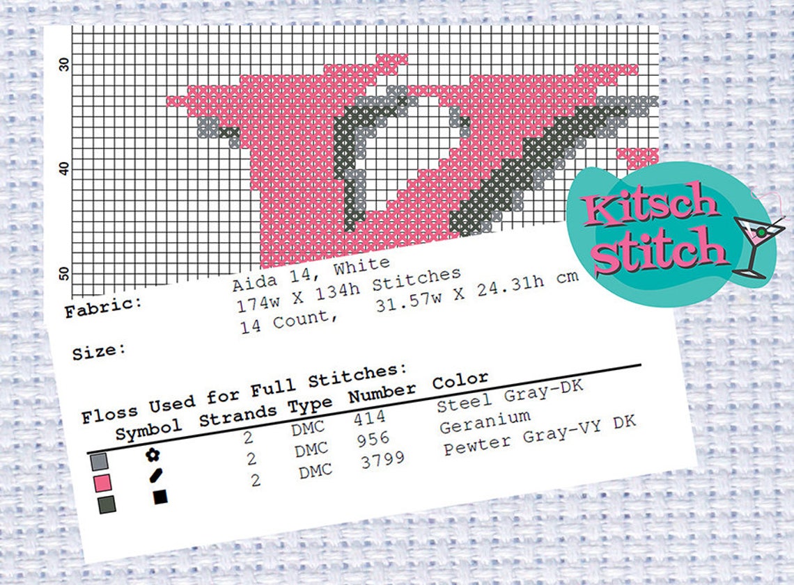 Digital Download Cross Stitch PDF Pattern 14 count | Etsy