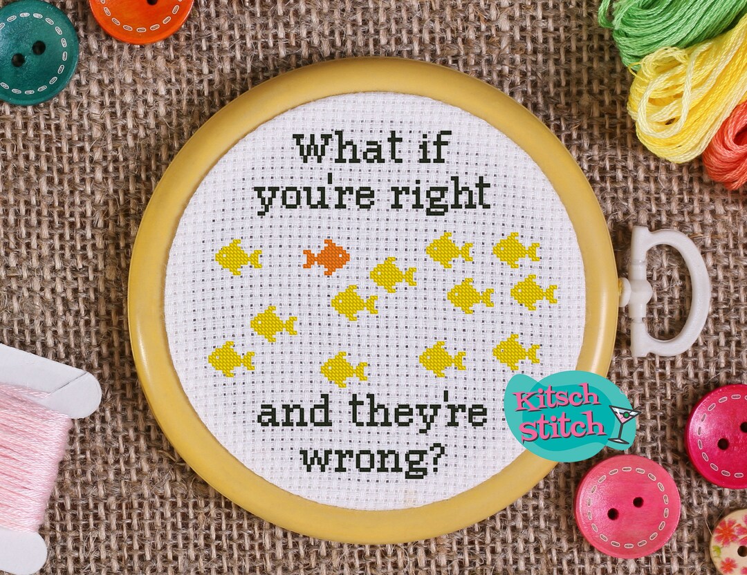 Digital Download - Cross Stitch - PDF Pattern - 14 Count - What If You ...