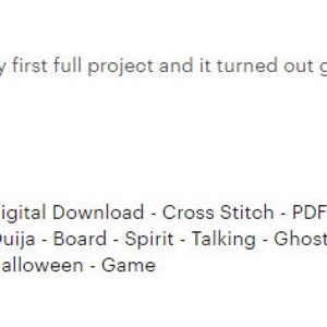 Digital Download - Cross Stitch - PDF Pattern - 14 Count - Ouija ...