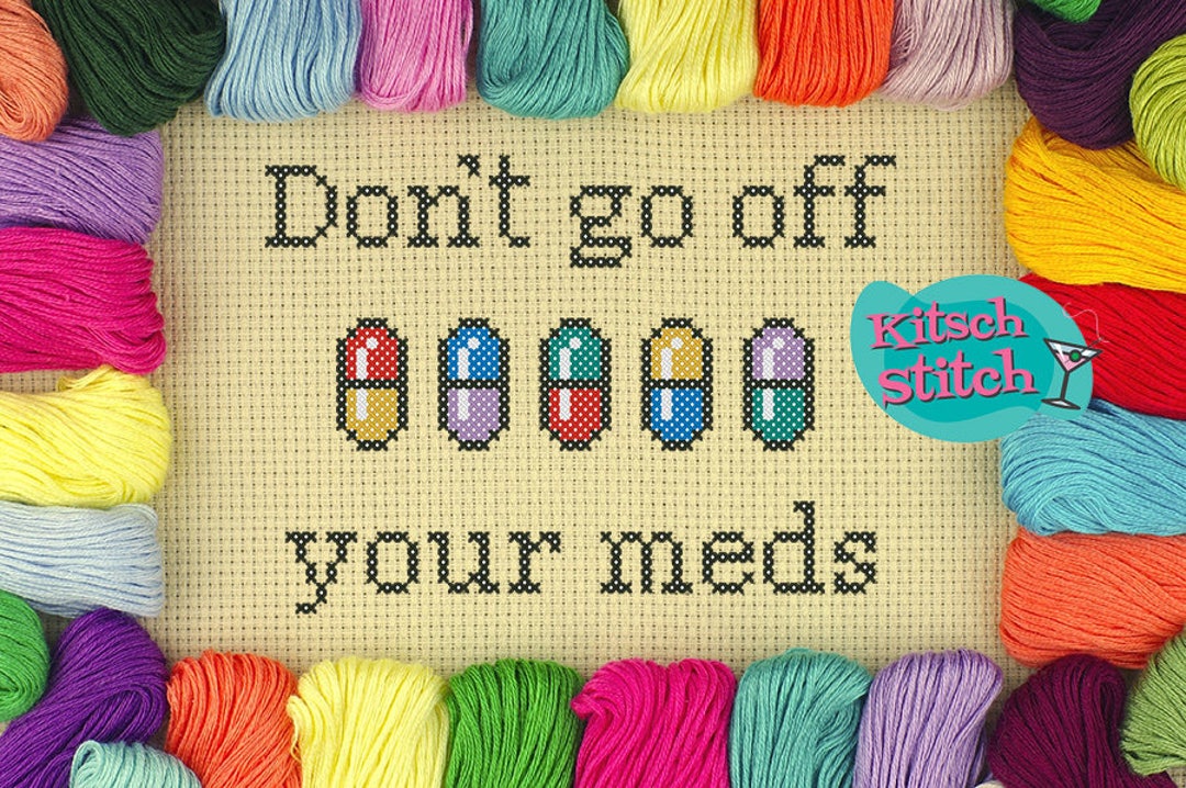 Digital Download - Cross Stitch - PDF Pattern - 14 Count - Don't Go off ...