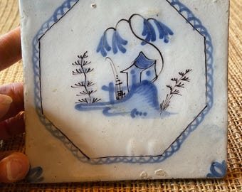 Antique Delft tile between 17th-18th century