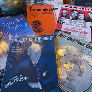 5 vintage sheet music 1930s -free shipping
