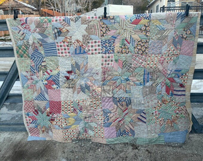 Antique Thick Quilt W/wearfree Shipping Etsy