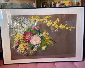 marcel harang 「on the bench」 Framed French Artist Marcel Harang, Sur Le Banc (on the Bench