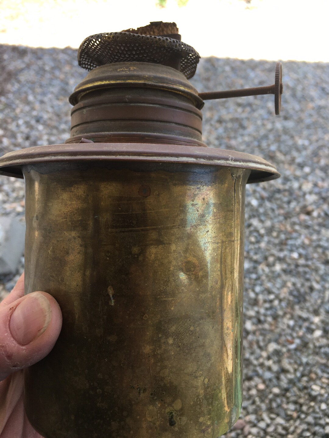 1881 Copper & Brass Oil Lamp Etsy