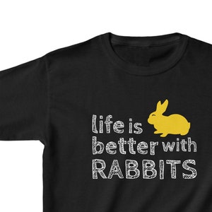 Rabbit Lovers Youth Youth Unisex T-Shirt - Gift for Pet Bunny Owners - Boys Girls Tee