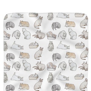 Cat Pattern Sherpa Blanket - Cat Owner Gift - Cat Blanket - Couch / Outdoor / Fireplace blanket