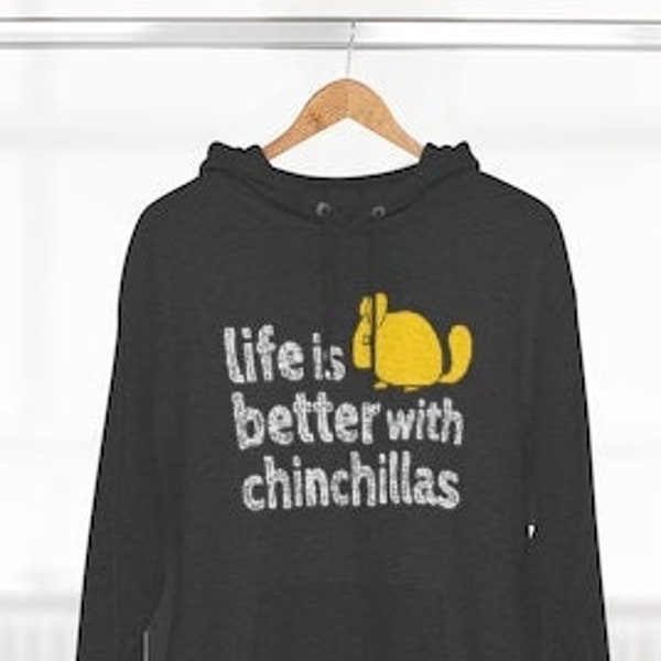 Chinchilla Premium Hoodie, Men's/Unisex Pullover, Pet/Animal Lover Gift