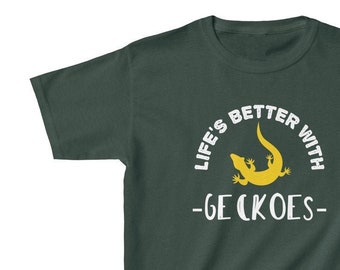 Gecko Lovers Youth Youth T-Shirt - Funny Gift for Pet Gecko Owners - Boys Girls Tee