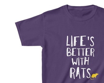 Funny Rat T-Shirt Youth Rat Lover Gift, Rat Owner Gift, Rat Phrase T-Shirt, Cute Rat, Pet Rat Gift, Mouse Rat, Ratte - Boys Girls UNISEX Tee