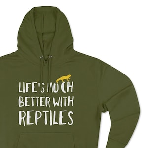 Reptile Premium Hoodie - Men&#39;s/Unisex - Funny Gift for pet Lizard, bearded dragon, crested gecko, leopard gecko owners