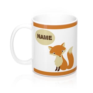 Cute Fox Custom Mug - Gift for Fox Lovers - Personalized Fox Mug - Coffee Drink Mug