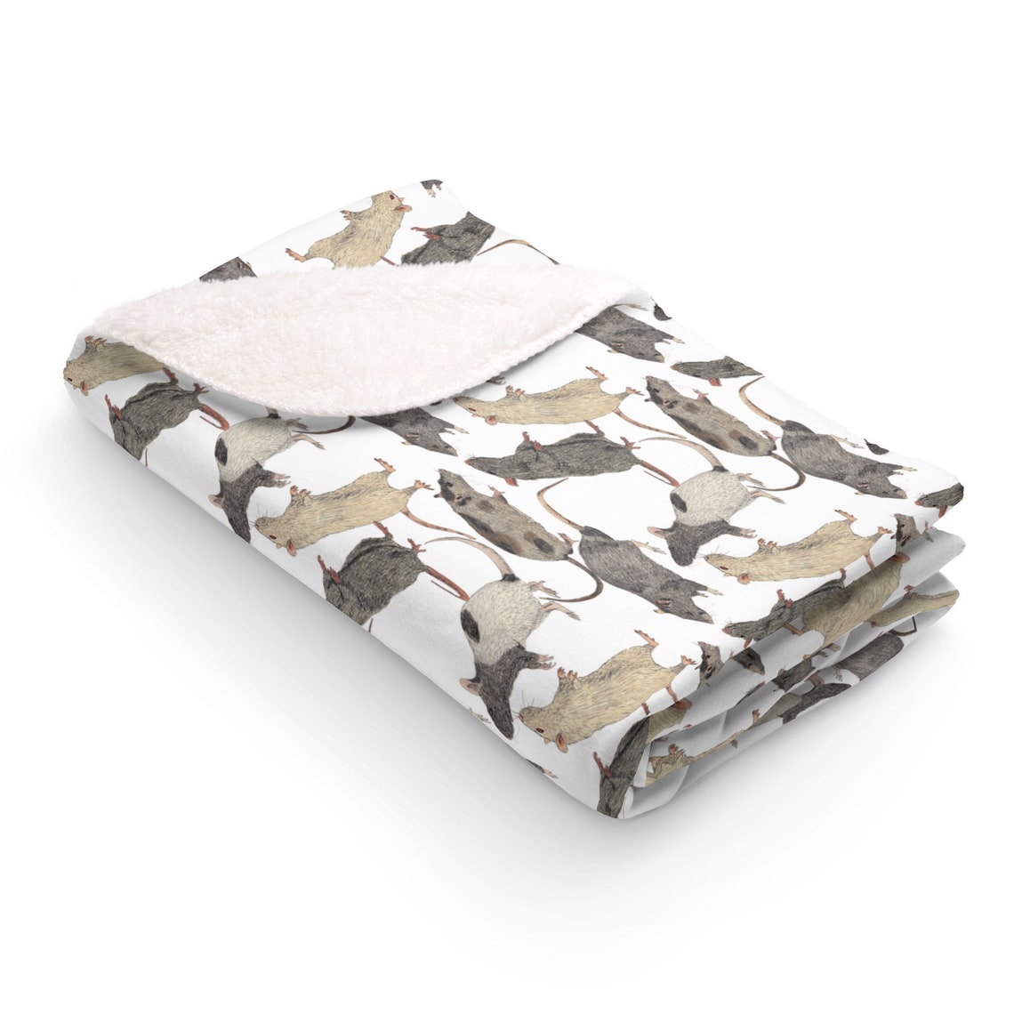 Cute Rat Pattern Sherpa Blanket Rat lover owner gift Pet Etsy