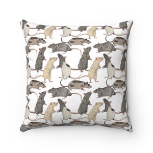 Pet Rat Pillow, Fancy Rat Gift, Mouse Rat, Cute Rat Pillow, Ratte, Rat Lover Gift, Rat owner gift, Cushion for Living Room, Lounge, Bedroom
