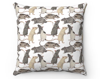 Pet Rat Pillow, Fancy Rat Gift, Mouse Rat, Cute Rat Pillow, Ratte, Rat Lover Gift, Rat owner gift, Cushion for Living Room, Lounge, Bedroom