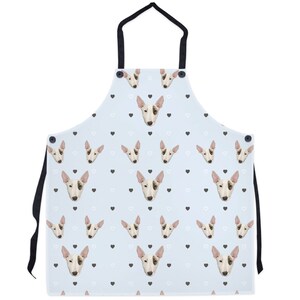 Bull Terrier Pattern Apron - Dog Owner Gift - Bull Terrier Gift - Dog Lover Gift - Dog Lover Apron