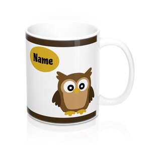 Owl Mug Custom - Gift for Owl Lovers - Personalized Owl Mug - Coffee Drink Mug