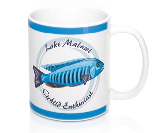 Aquarium Lover Mug, Fish Lover Gift, Personalized Custom Mug, Cichlid Mug, Tropical Fish Mug, Tasse Ceramique, Mug Personalise