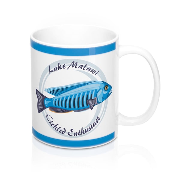 Aquarium Lover Mug, Fish Lover Gift, Personalized Custom Mug, Cichlid Mug, Tropical Fish Mug, Tasse Ceramique, Mug Personalise