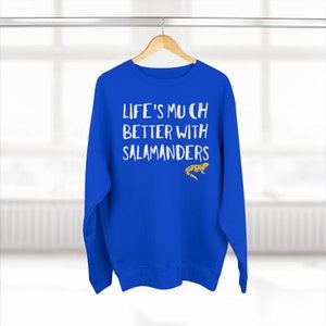 Salamander Premium Unisex Sweatshirt Crewneck. Salamander Lover Gift, Salamander Owner Gift, Tiger Salamander Pullover. Pets & Animals