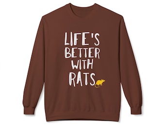 Funny Rat Phrase Sweatshirt | Mens Fleece Crewneck