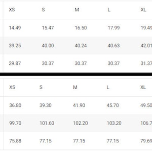 Puede incluir: Tabla de tallas que muestra las medidas de cintura, costura exterior y entrepierna en pulgadas y cent&iacute;metros para las tallas XS, S, M, L, XL y 2XL.