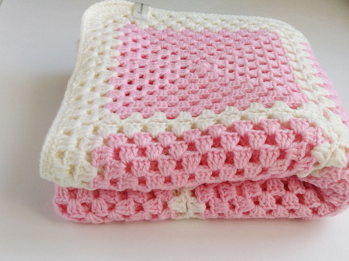 Crochet baby blanket with name baby shower gift personalized Etsy