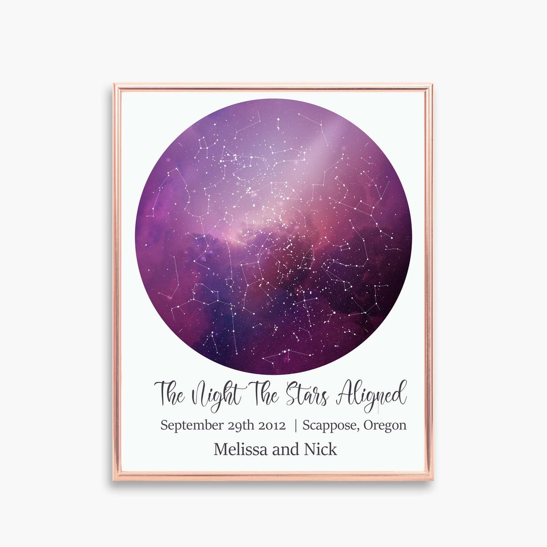 Twinkle Map Custom Star Map, Night Sky Print, Star Map, Constellation Map, Night ...