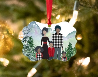 Family Custom Portrait Ornament, Custom Ornament, Benelux,  Gift, Family Portrait Illustration, Personalized Ornament, Christmas