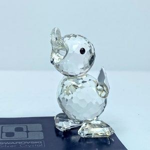 Retired Swarovski Retired Vintage Crystal Figurine Mini Quacking Duck COA