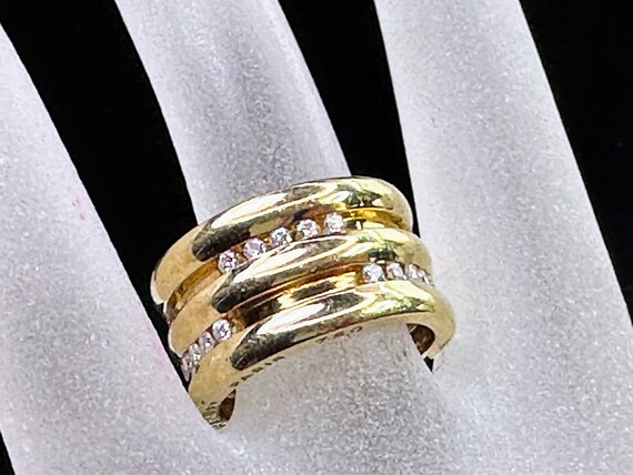 Vintage Chaumet Ring 18k Gold Diamond Estate Jewelry