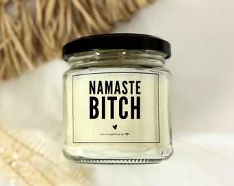 Scented candle in a glass | Gift | Namaste Bitch