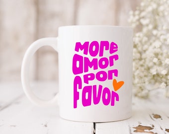 Keramiktasse | Tasse | More Amor por Favor | pink orange