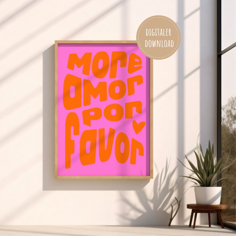 More Amore Por Favor Poster Etsy de more-amore-por-favor-poster-etsy-de