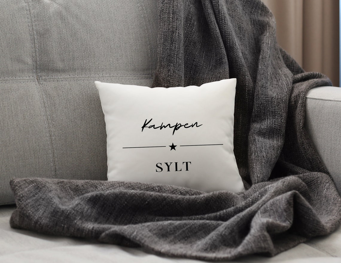 Design Kissen Kampen Sylt Kissenbezug aus Baumwolle | Etsy