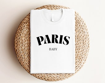 T-Shirt | Paris Baby | white with black lettering